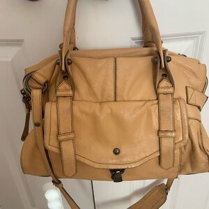 Kooba Tan Leather Satchel Bag / Purse